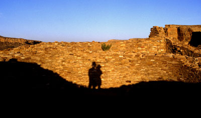 kiva shadows, Chaco Canyon