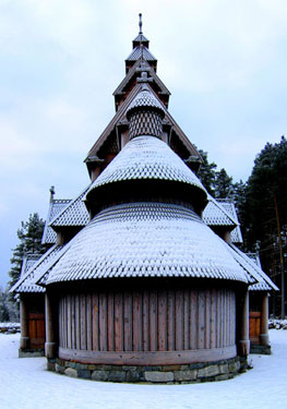 frosted stavkirke