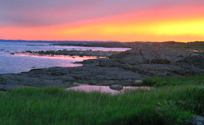 sunset at midnight, Helgeroa 