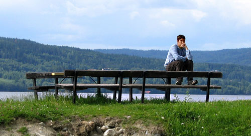 Andrew at Randsfjord