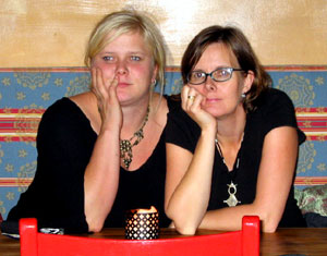 Vivian & May in cafe